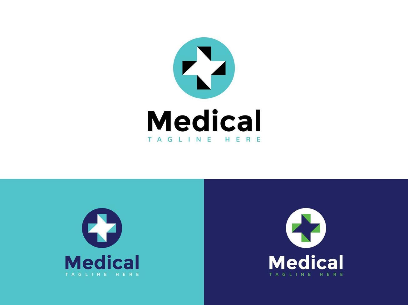 modelo de vetor de logotipo de cuidados de saúde clínica médica