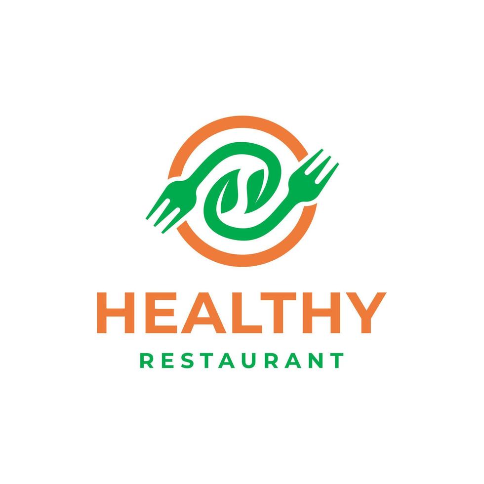 vetor de ícone do logotipo de restaurante de comida saudável