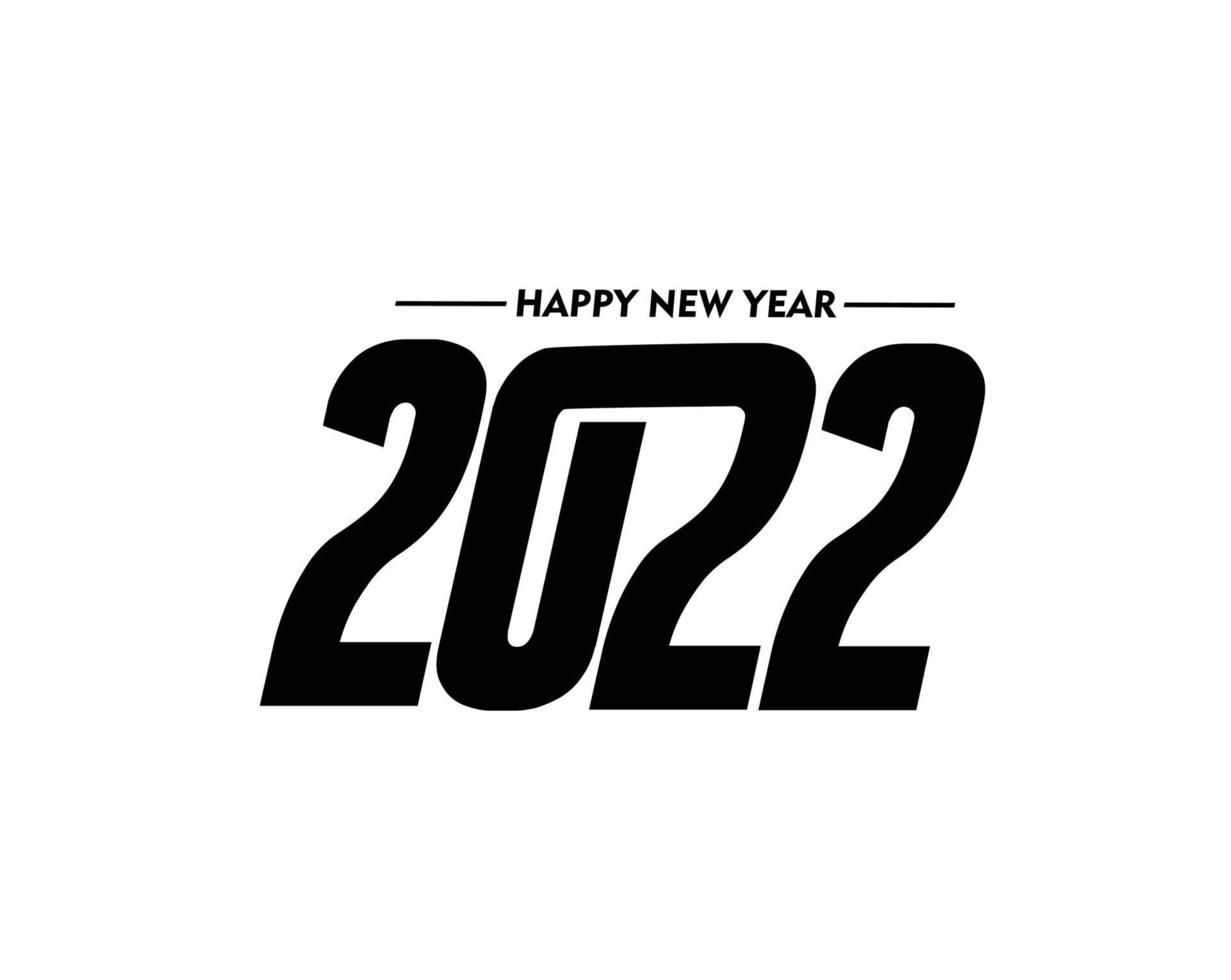 feliz ano novo 2022 texto tipografia design padrão, ilustração vetorial. vetor