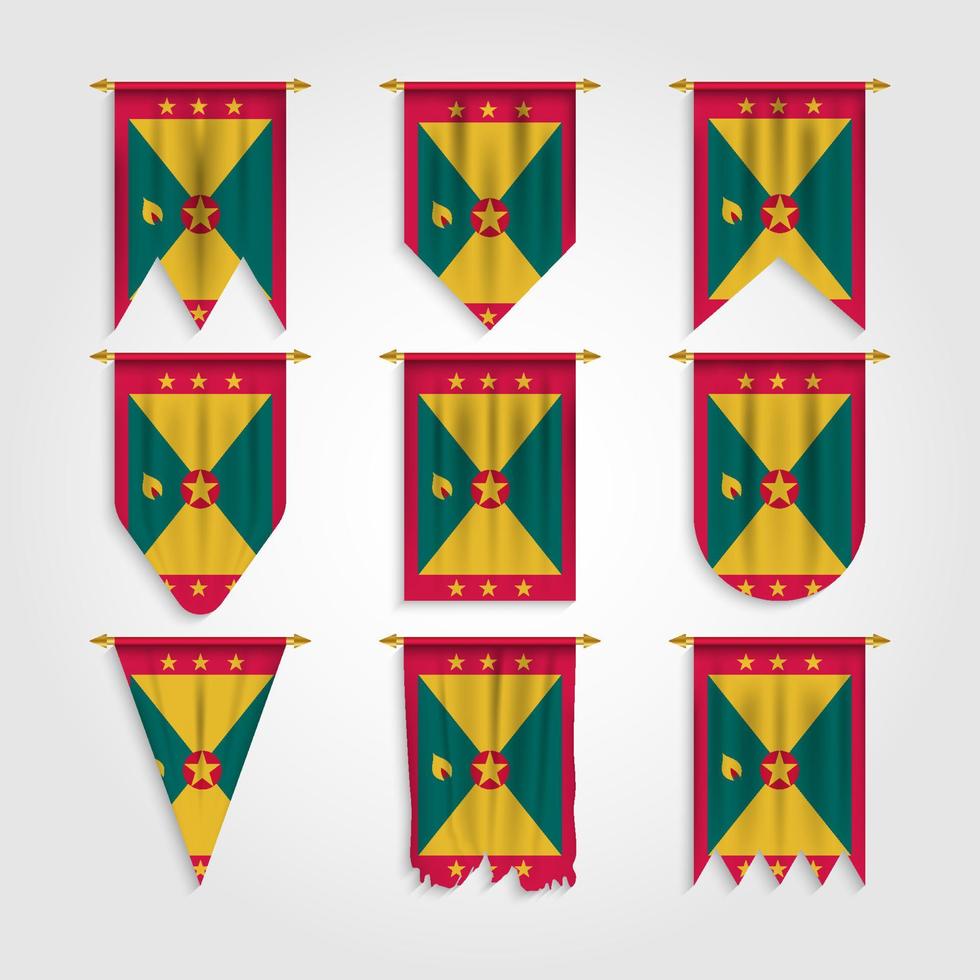 bandeira da Granada em vários formatos, bandeira da Granada em vários formatos vetor