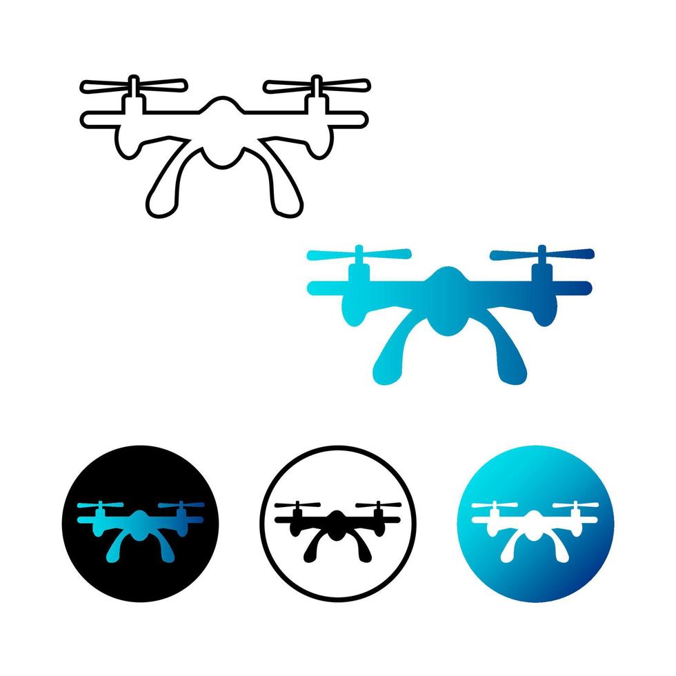 ilustração abstrata do ícone do drone vetor