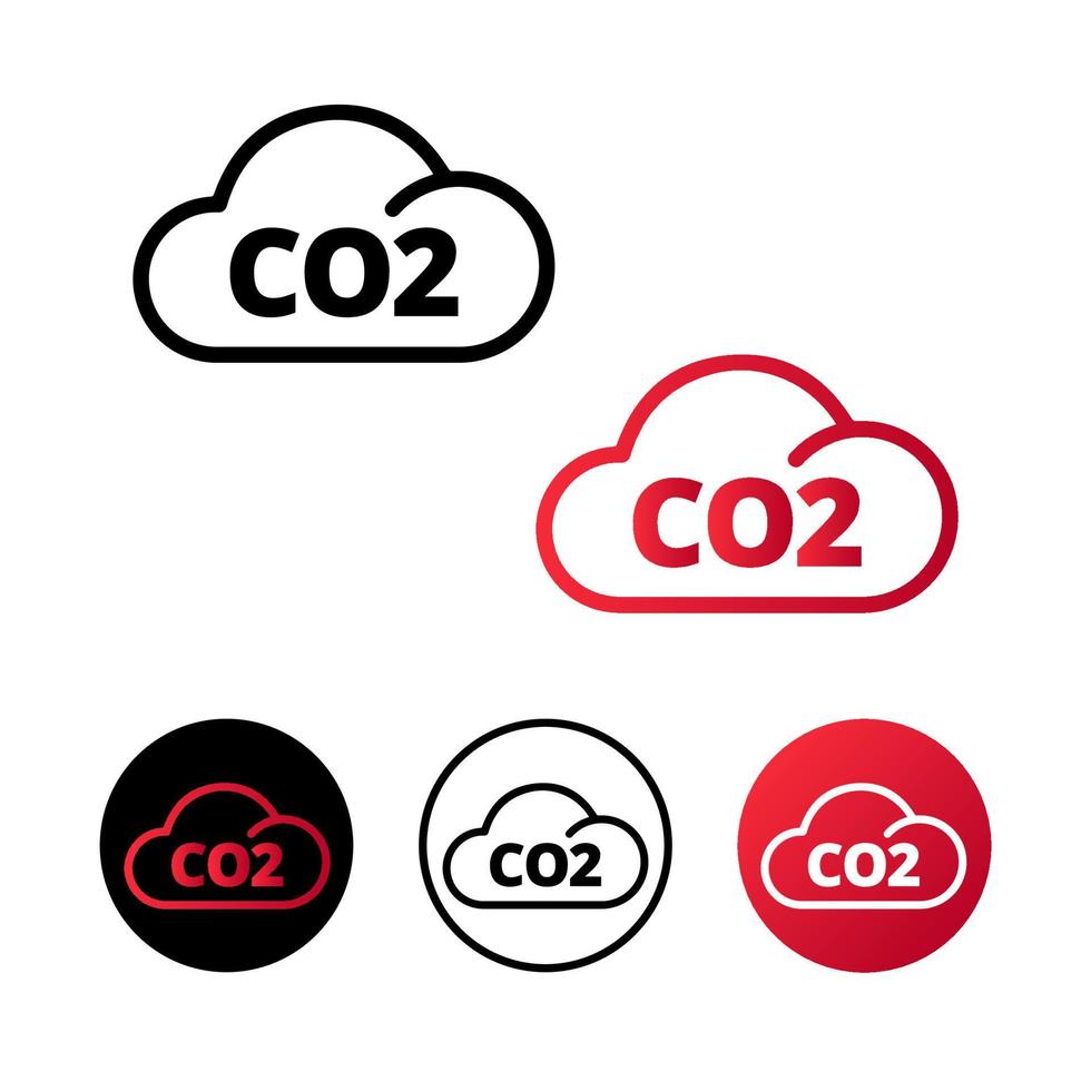 ilustração abstrata do ícone de co2 vetor