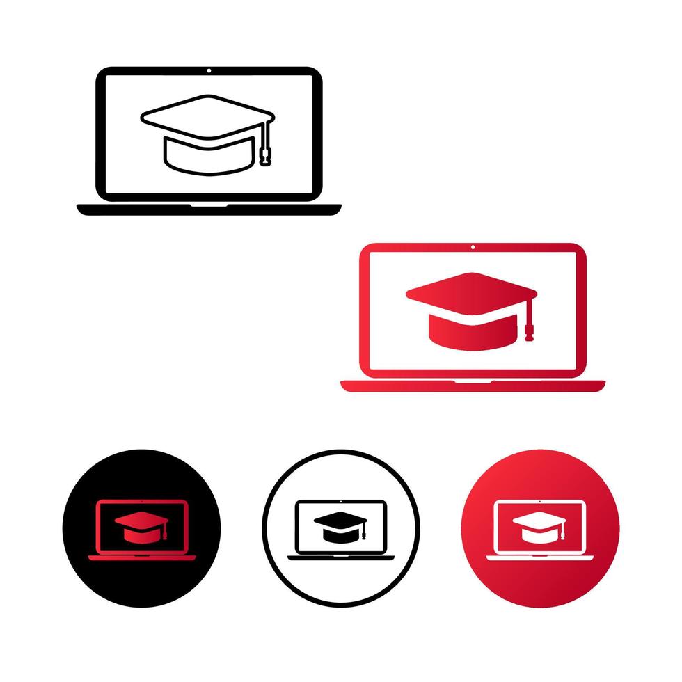 ilustração abstrata do ícone de e-learning vetor