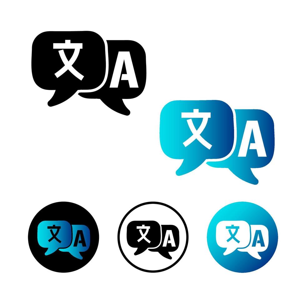 ilustração abstrata do ícone do tradutor da linguagem vetor