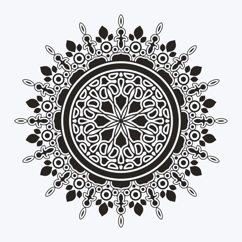 modelo de design de fundo plano de mandala vetor