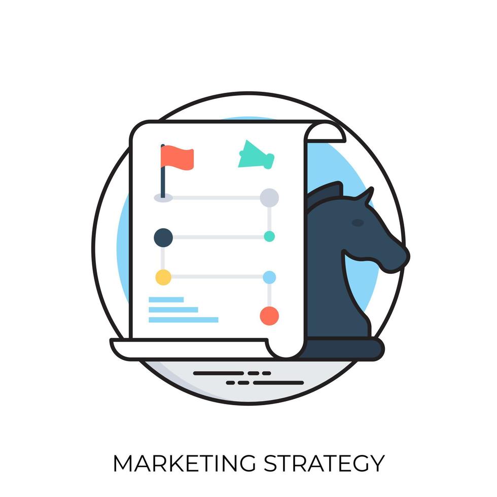 conceitos de estratégia de marketing vetor