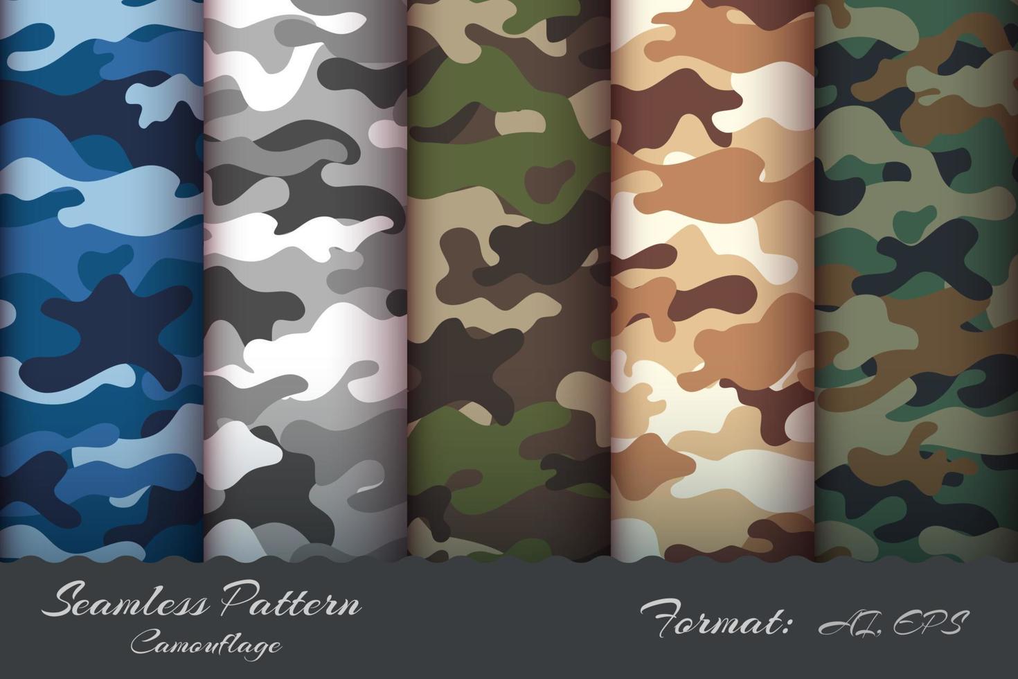 definir padrão uniforme de camuflagem militar vetor