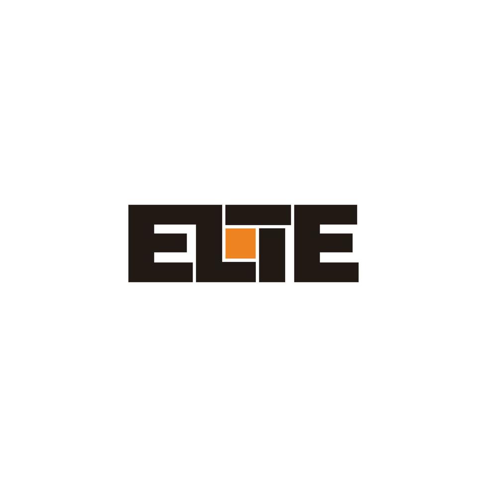 vetor de logotipo letras elite linha geométrica simples