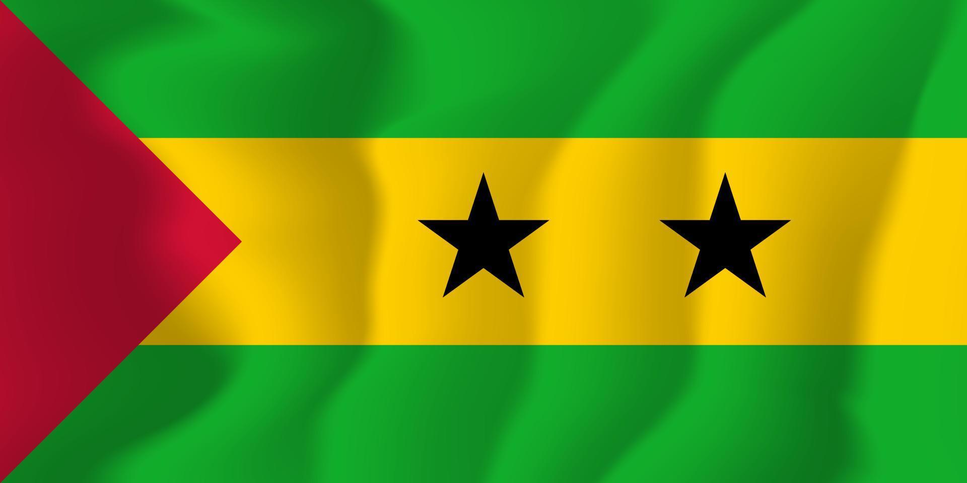 Ilustração do fundo da bandeira nacional de São Tomé e Príncipe vetor