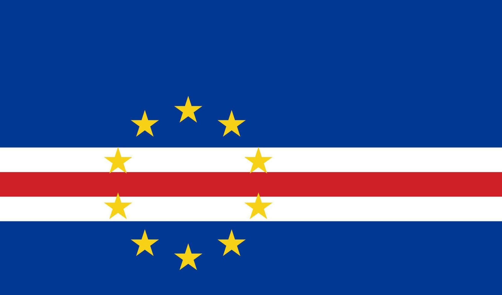 vetor bandeira de cabo verde