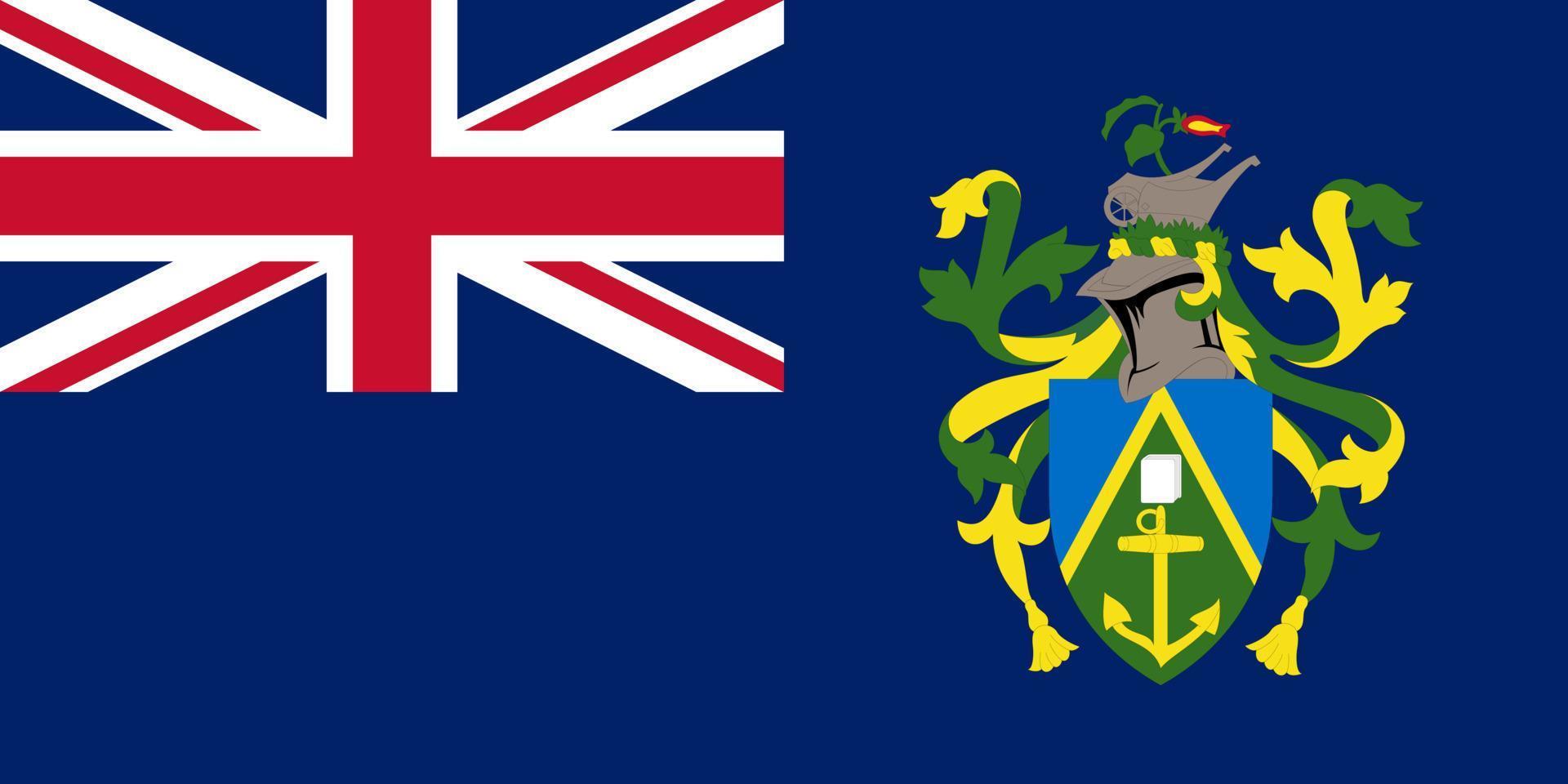 vetor de bandeira das ilhas pitcairn