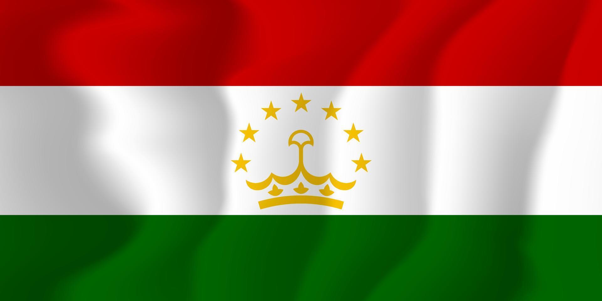 ilustração de fundo de bandeira nacional de tajiquistão vetor