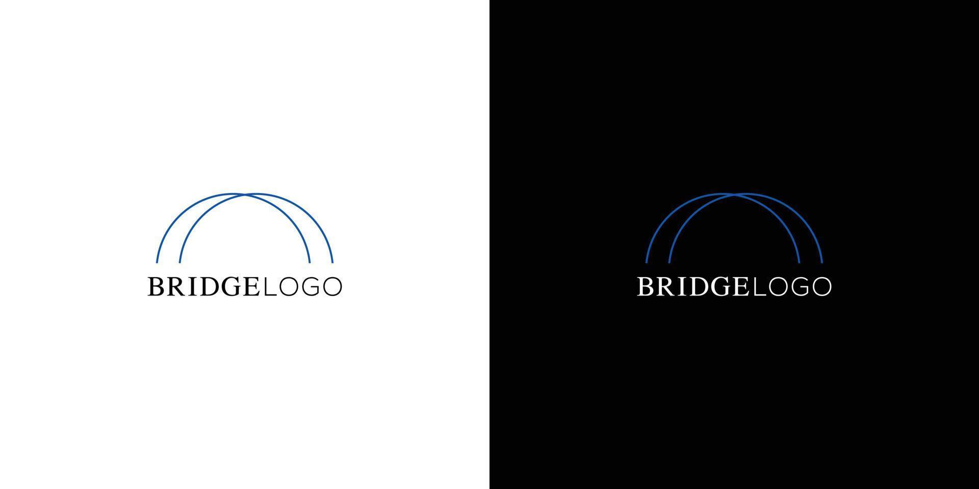 um design moderno e elegante do logotipo da ponte 2 vetor
