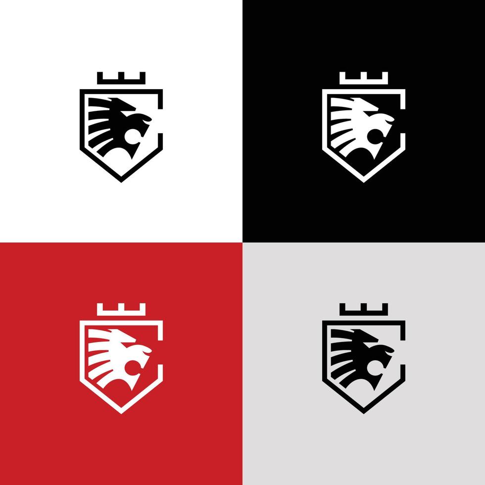 design moderno e legal do logotipo do emblema do leão 1 vetor