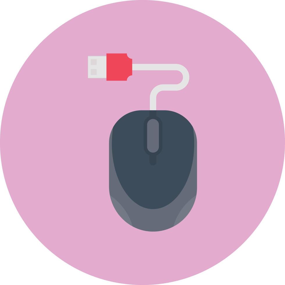 ilustração em vetor usb mouse em um fundo transparente. símbolos de qualidade premium. ícone de linha plana de vetor para conceito e design gráfico.