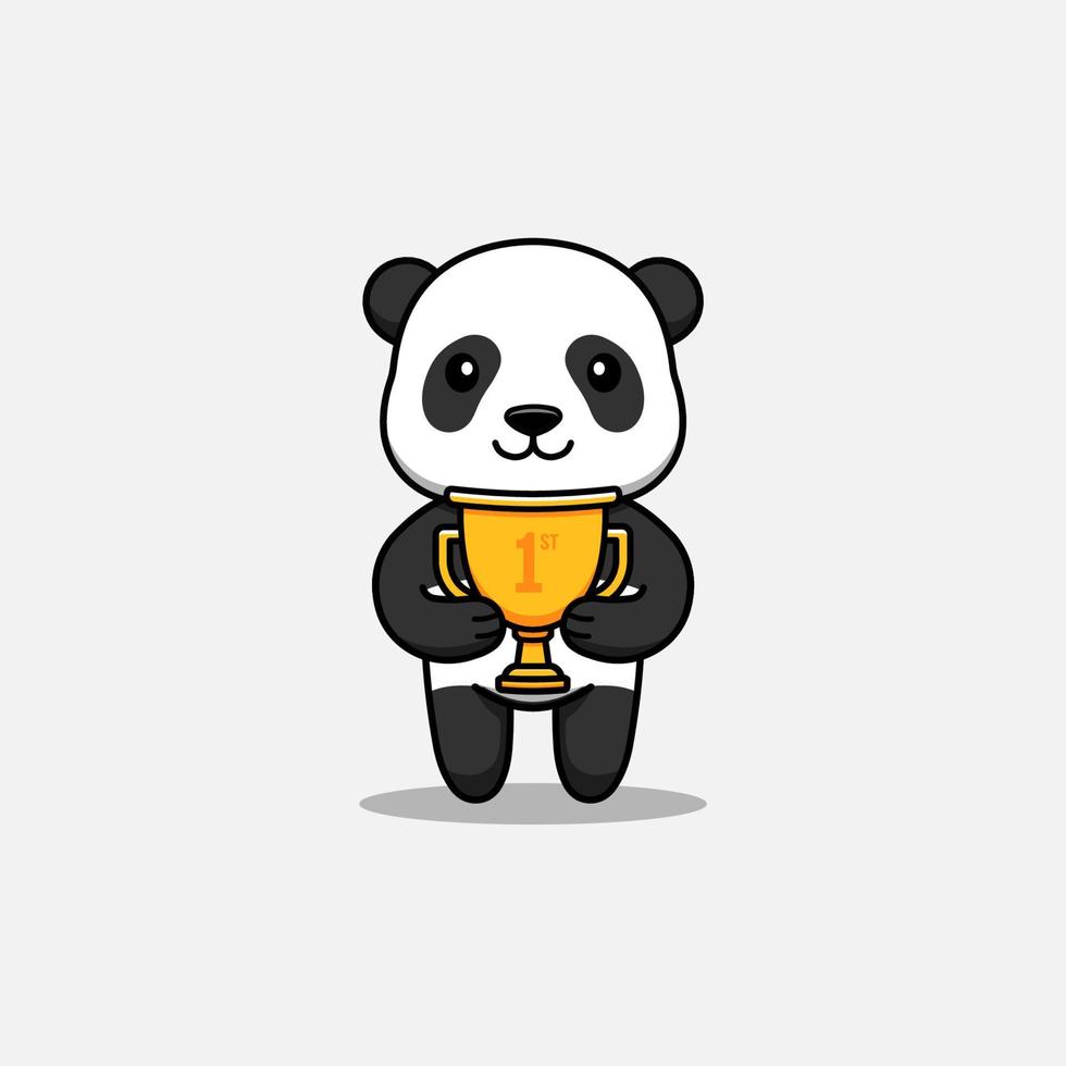 panda fofo ganhando um concurso vetor