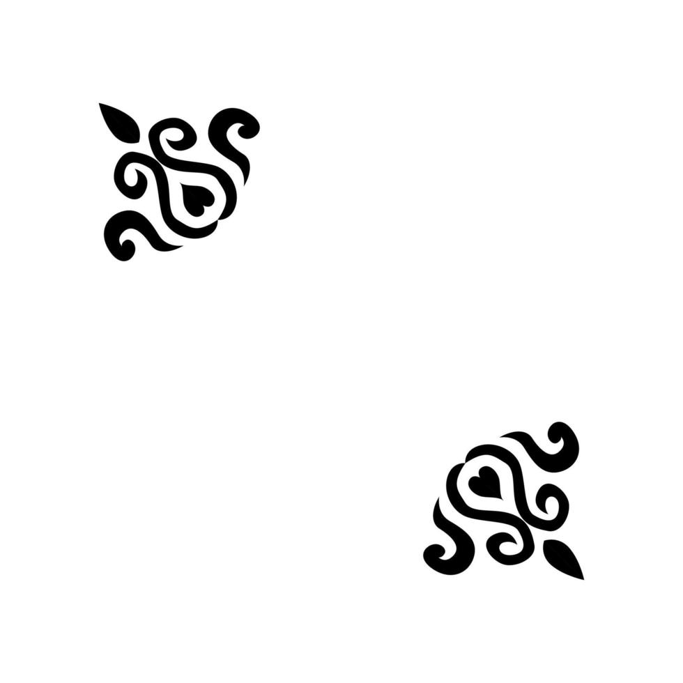 desenho de ornamento tribal para o canto da página do livro vetor