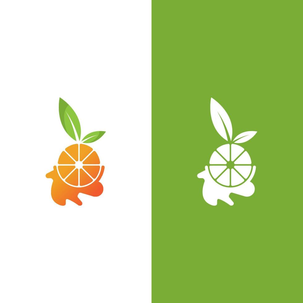 ilustração de ícone de vetor de design de logotipo laranja