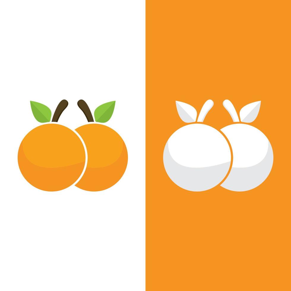 ilustração de ícone de vetor de design de logotipo laranja