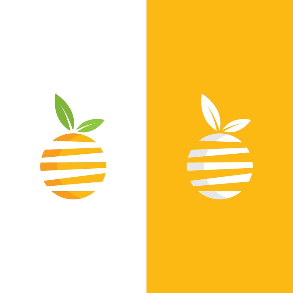 ilustração de ícone de vetor de design de logotipo laranja