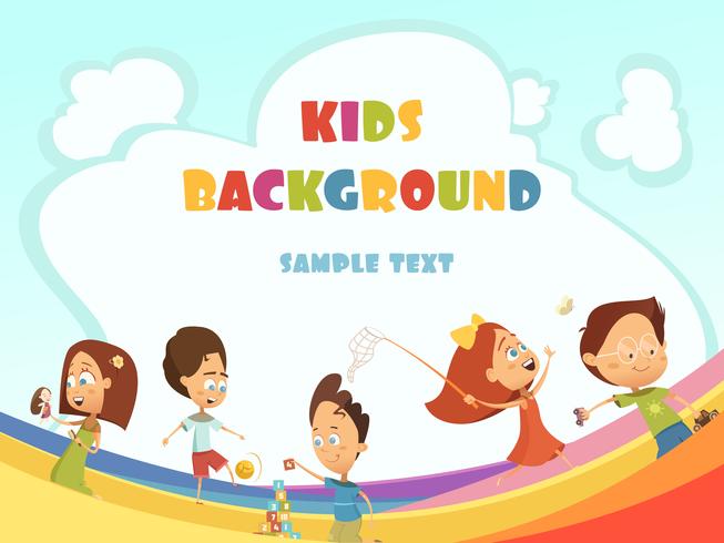 Jogando Kids Background vetor