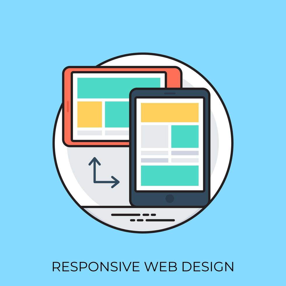 web design responsivo vetor