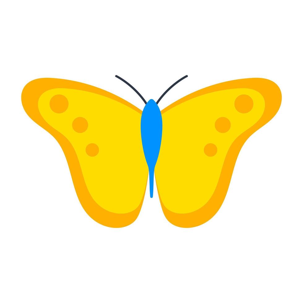 borboleta julia amarela vetor