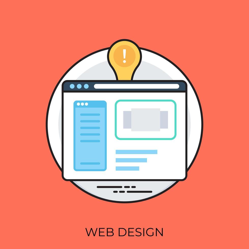 ideia de web design vetor