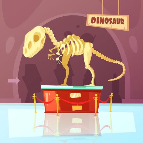 Ilustração do dinossauro do museu vetor