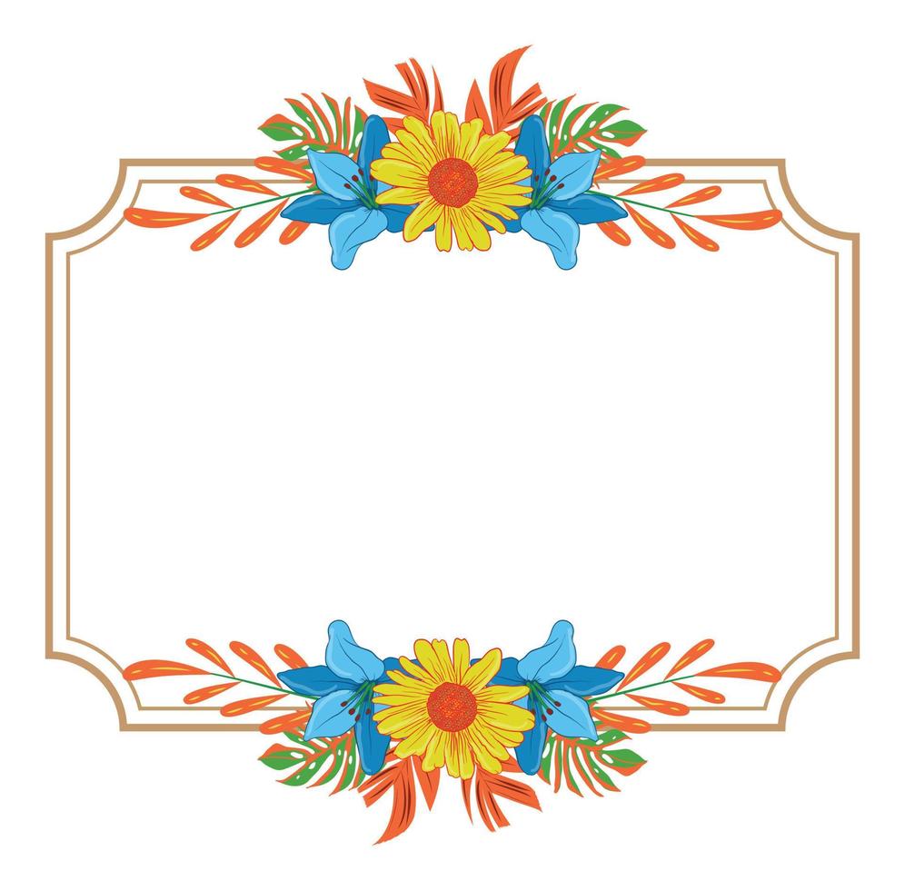 flor floral arranjo ilustrado vetor