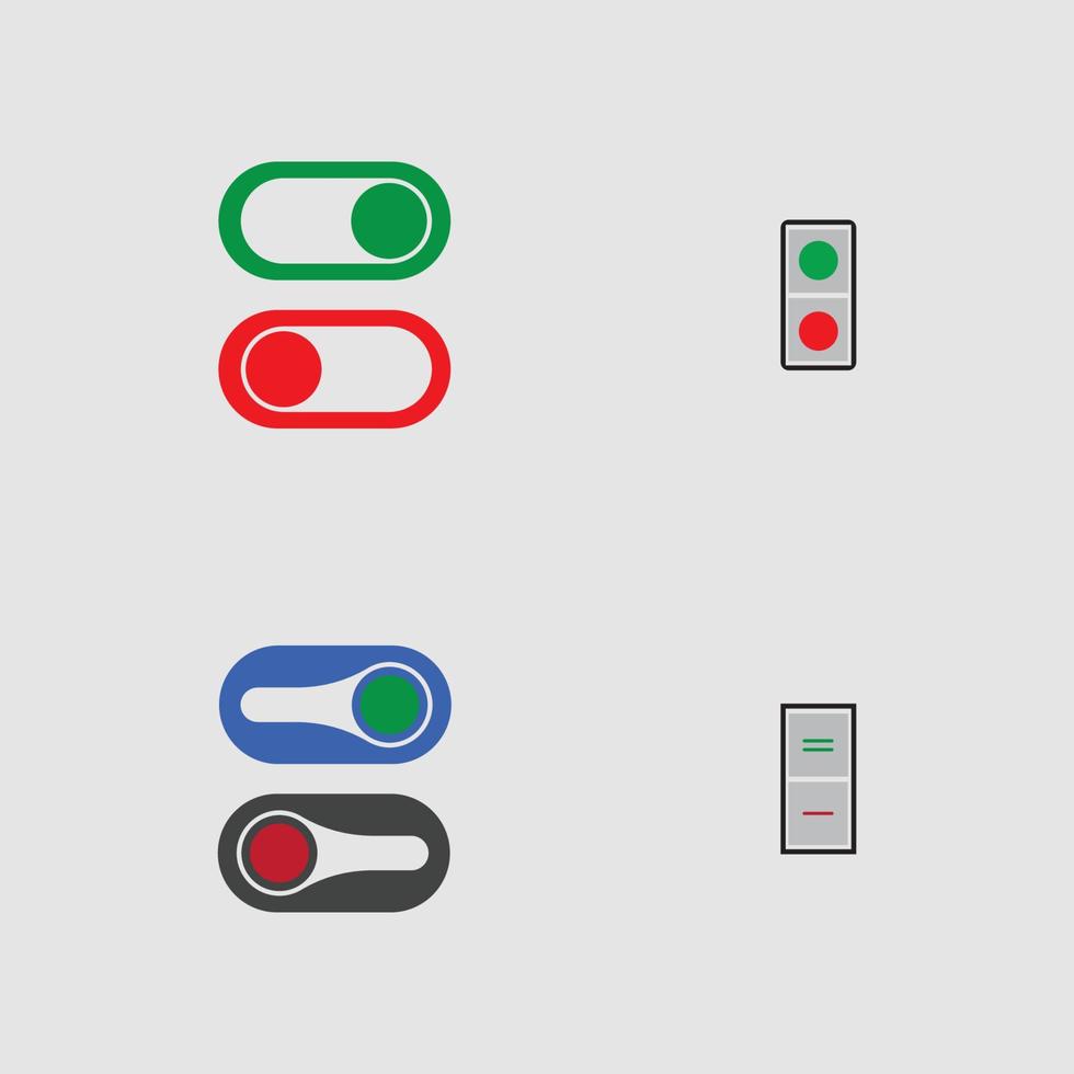 ilustração de desenho de vetor de ícone de botão desligado