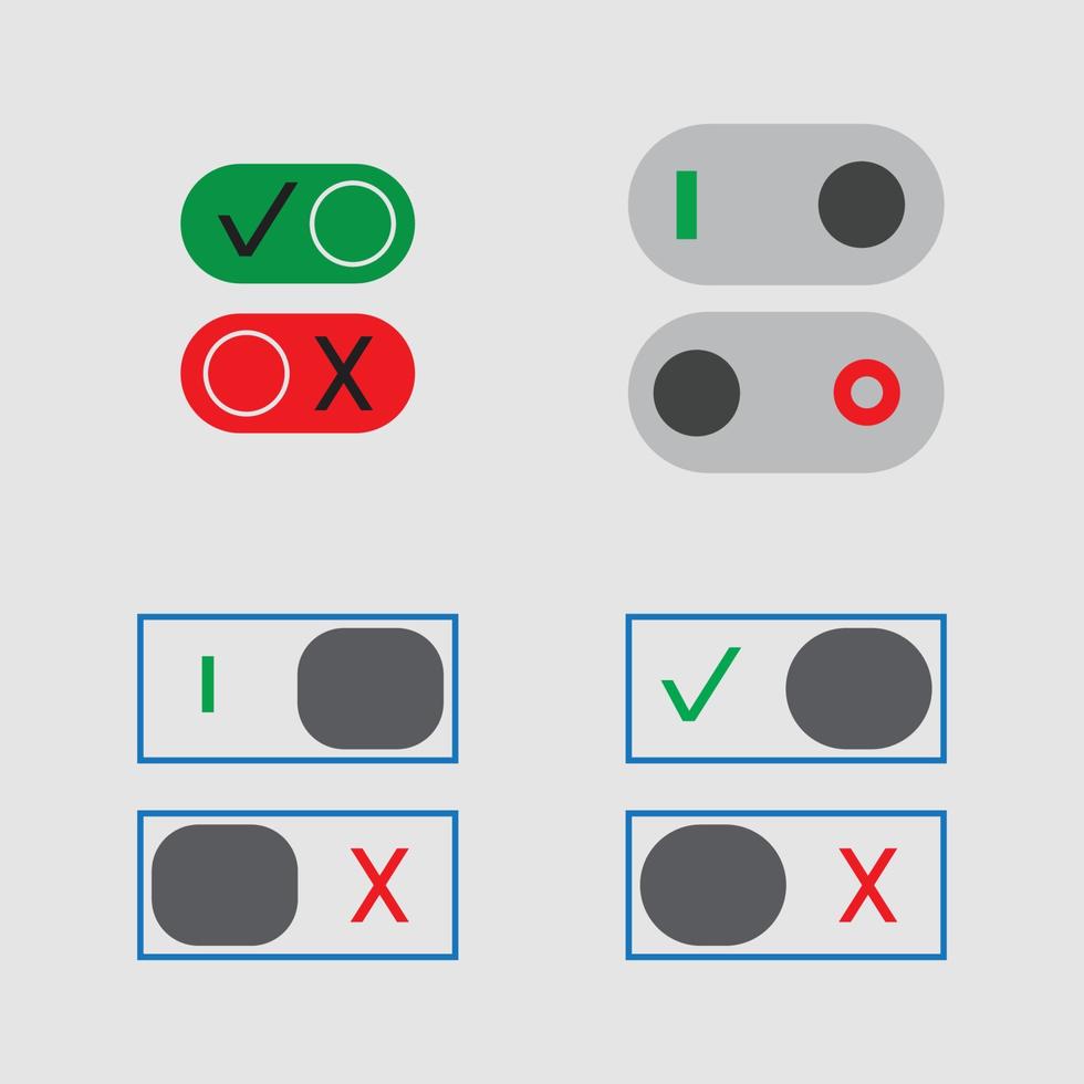 ilustração de desenho de vetor de ícone de botão desligado