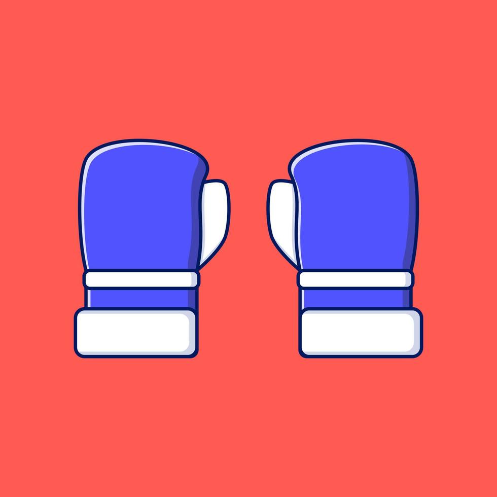 ilustração de ícone de estilo de desenho animado luvas de boxe vetor