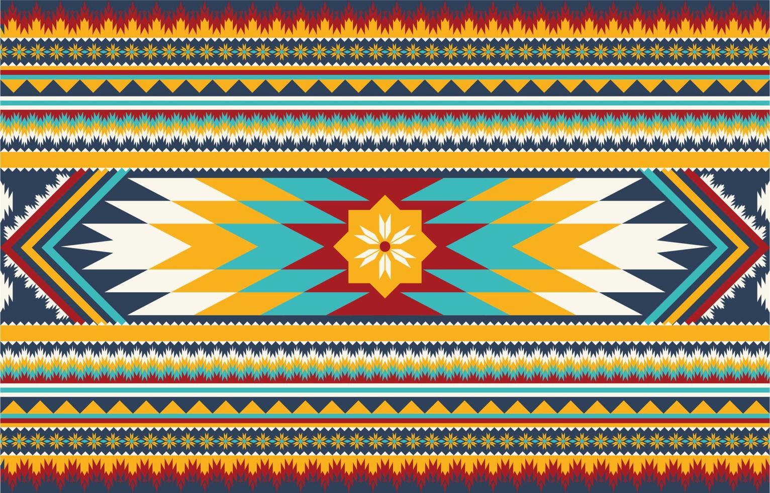 Tecido étnico textura padrão abstrato geométrico vetorial asteca oriental ilustração retro bordado repetindo telha de cerâmica vetor