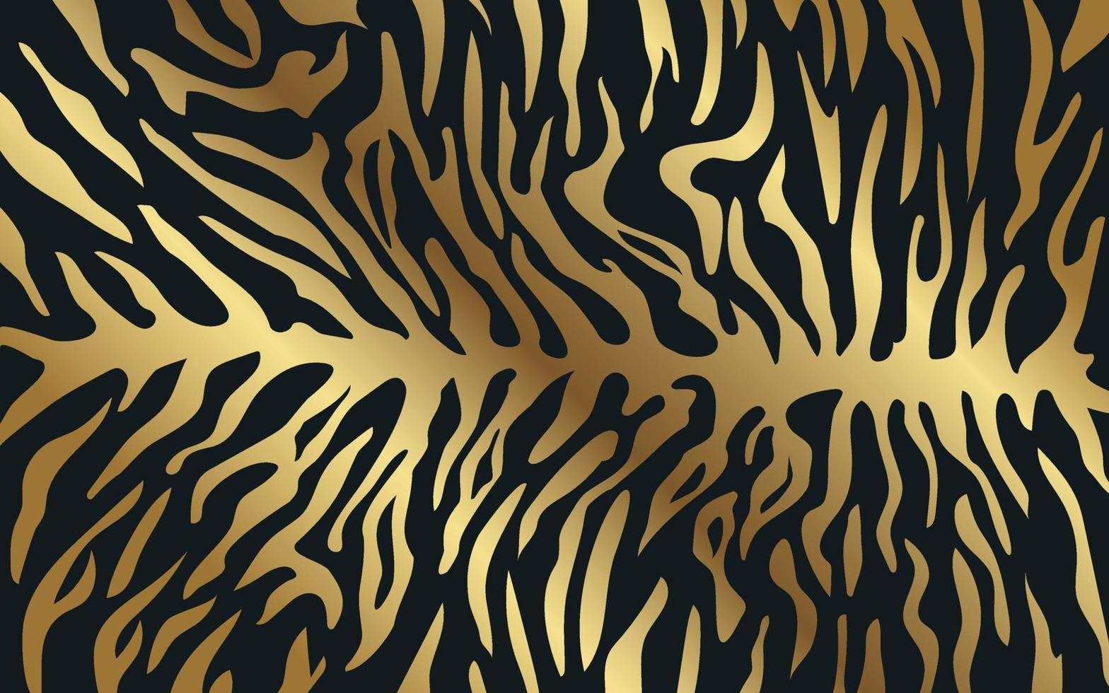 listras na pele de um tigre, um padrão de listras na pele de um predador, padrão dourado em um fundo escuro. vetor