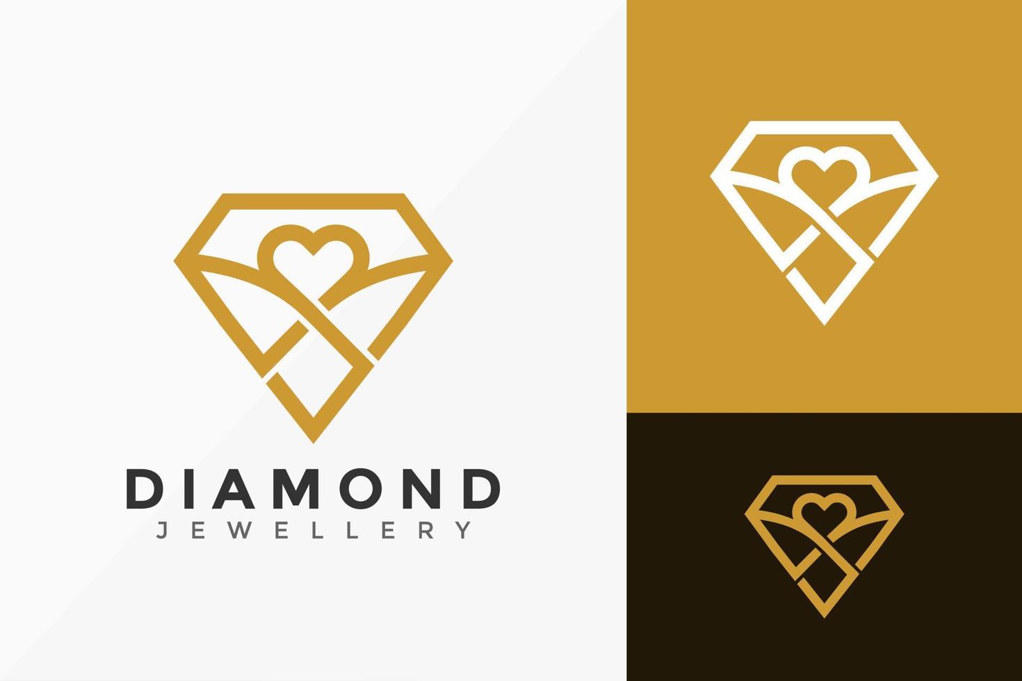 design de logotipo de joias de diamante real, logotipos minimalistas modelos de ilustração vetorial vetor