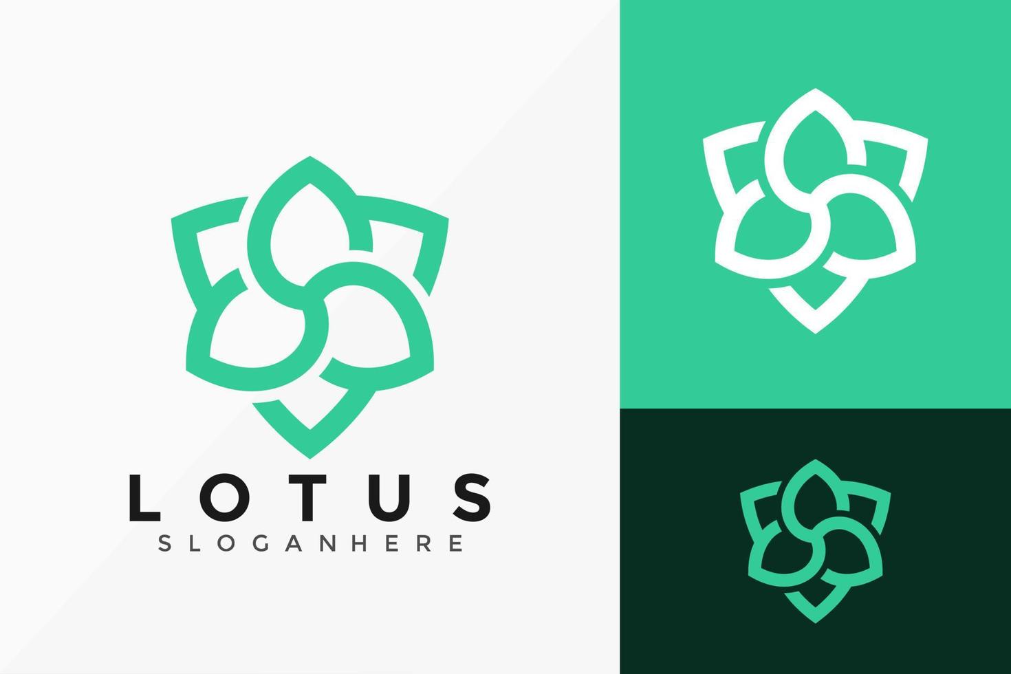 desenho de vetor de logotipo de flor de lótus. emblema abstrato, conceito de projetos, logotipos, elemento de logotipo para modelo.