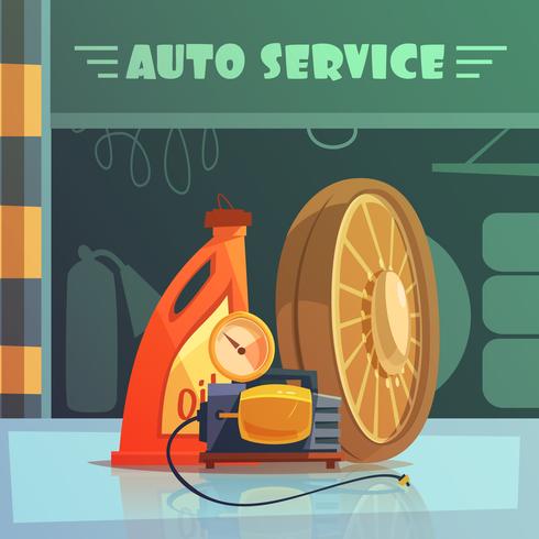 Ilustração de serviço de auto vetor