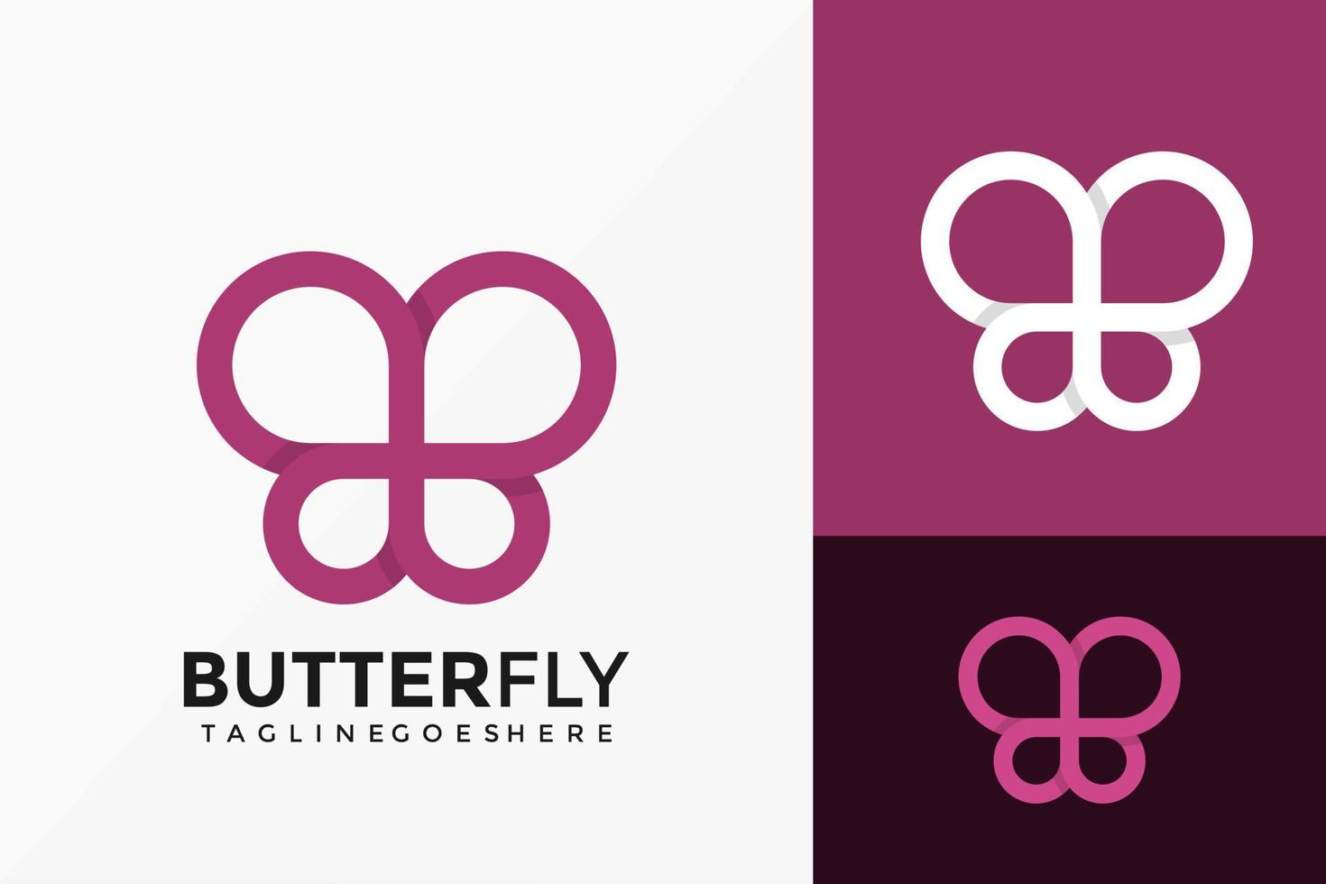 desenho de vetor de logotipo de borboleta de beleza. emblema abstrato, conceito de projetos, logotipos, elemento de logotipo para modelo.