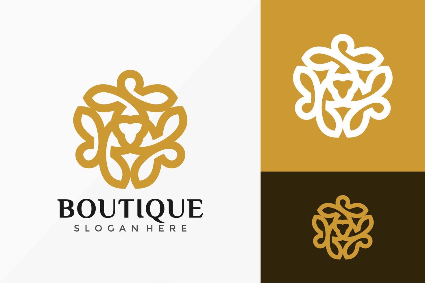 design de vetor de logotipo boutique spa. emblema abstrato, conceito de projetos, logotipos, elemento de logotipo para modelo.