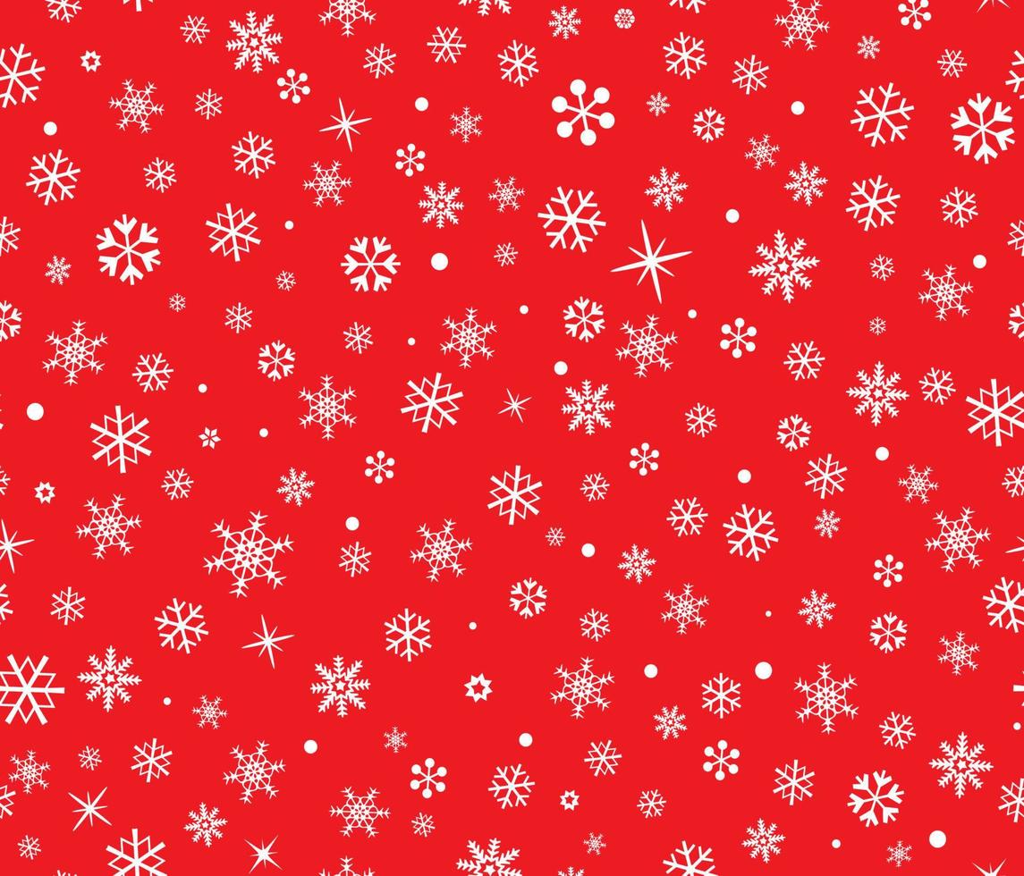 padrão sem emenda de neve de inverno. fundo decorativo do ícone dos flocos de neve do feriado do Natal. vetor