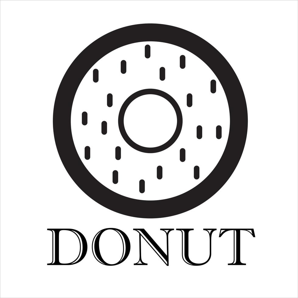 logotipo minimalista de donut, logotipo moderno de donut. logotipo do modelo vetor