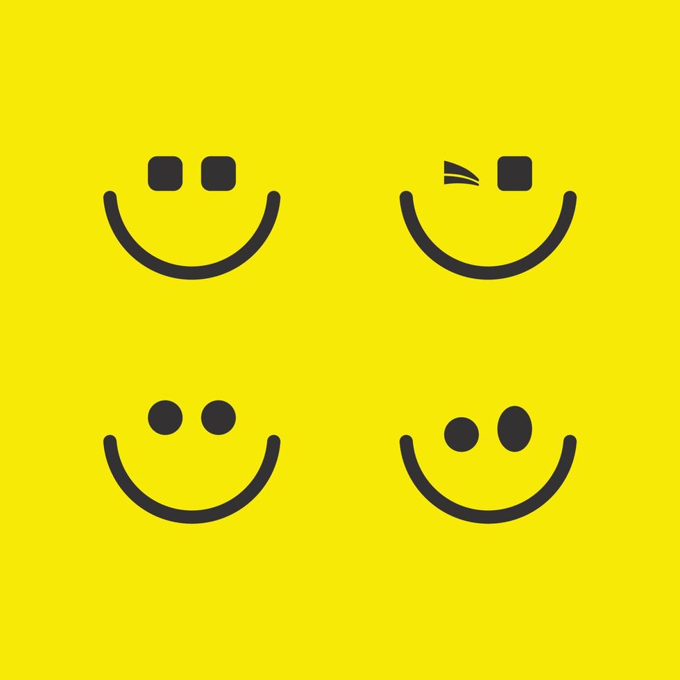 ícone de sorriso, sorriso, design de vetor de logotipo negócios de emoticons felizes, design engraçado e felicidade de emoji de vetor