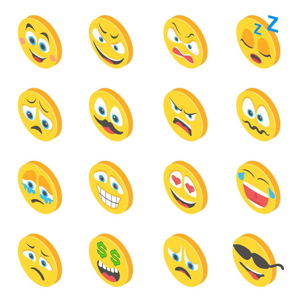 conceitos de emoji da moda vetor