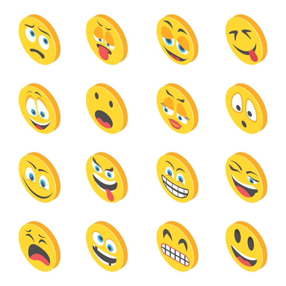 conceitos de emoticons da moda vetor