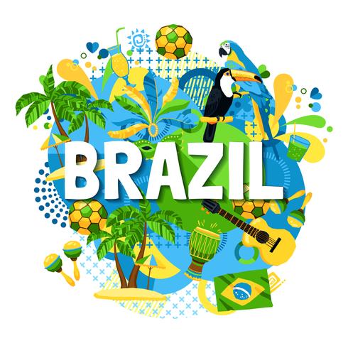 Cartaz do carnaval de Brasil vetor
