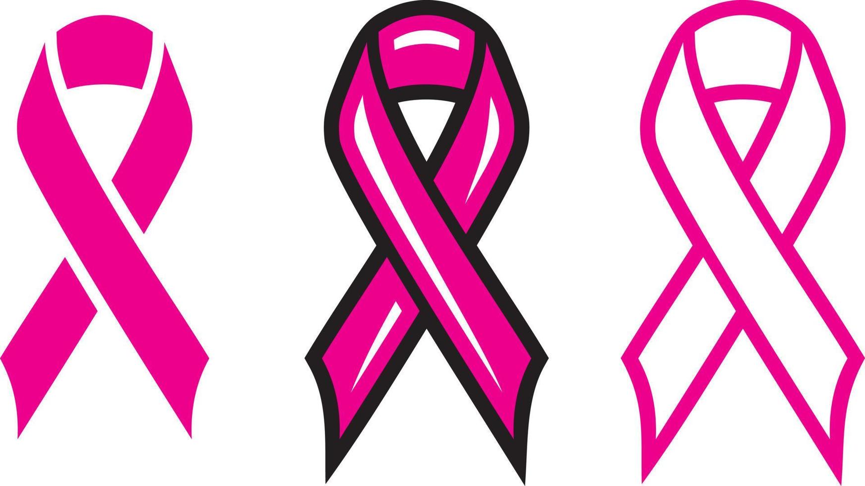 fita de apoio como símbolo de conscientização do câncer de mama vetor