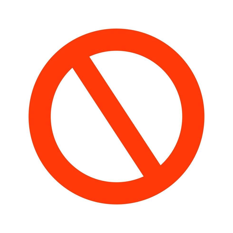 sinais proibidos isolados no fundo branco vetor