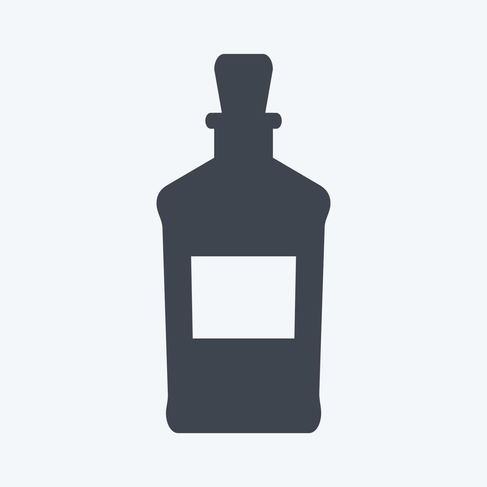 ícone whisky - estilo glifo - ilustração simples, bom para impressões, anúncios, etc. vetor