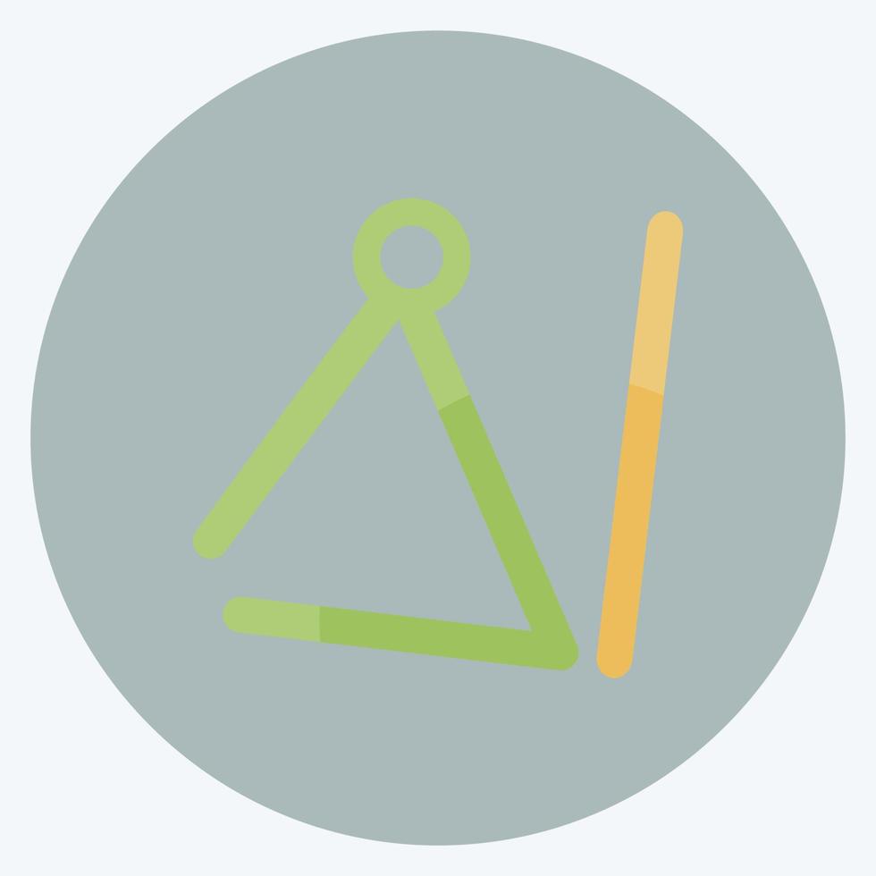 triângulo do ícone - estilo plano - ilustração simples, bom para impressões, anúncios, etc. vetor